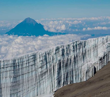 climb kilimanjaro to the summit glacier in sight with ©bushtreksafaris