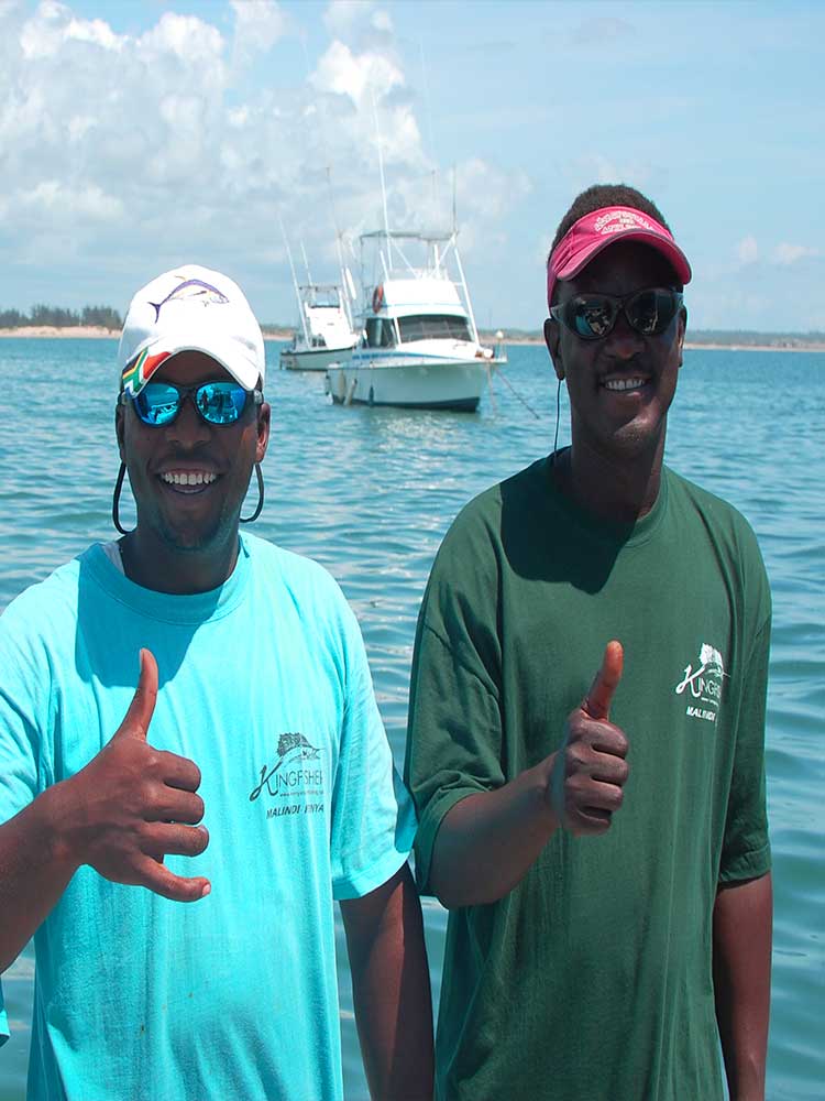 Malindi & watamu Deep Sea Fishing Kingfisher crew professionals only with ©bushtreksafaris