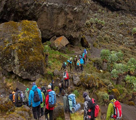 Mt Kilimanjaro Machame Route coca cola route climb Mt kili with ©bushtreksafaris