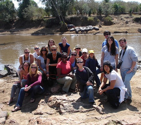 college group on safari in the maasai mara 2008 ®bushtreksafaris