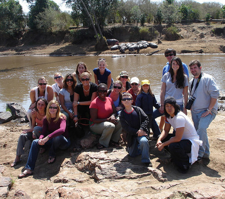 college group on safari in the maasai mara 2008 ®bushtreksafaris