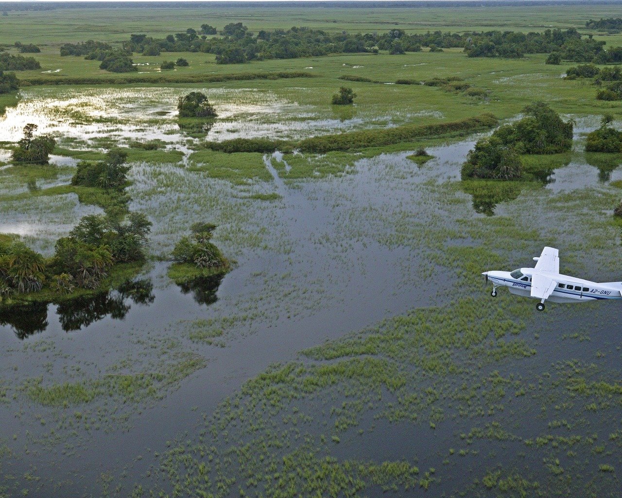 flying safari caravan aircraft on safari in Kenya ®bushtreksafaris