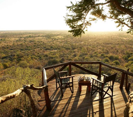 samburu safari drinks on wooden deck overlooking game reserve ®bushtreksafaris