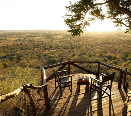 samburu safari drinks on wooden deck overlooking game reserve ®bushtreksafaris