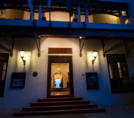 zanzibar serena entrance photo at dusk beautiful #2 ®bushtreksafaris